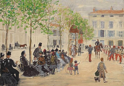 La Place Monge à Paris, , Jean-François Raffaëlli