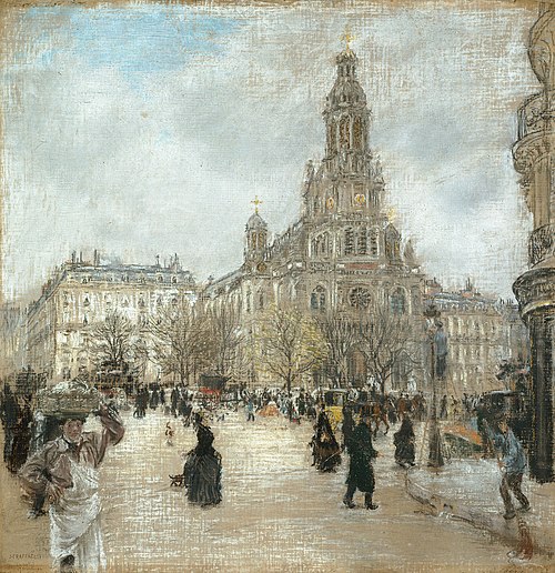 Place de la Trinité, Paris, 1886, Jean-François Raffaëlli