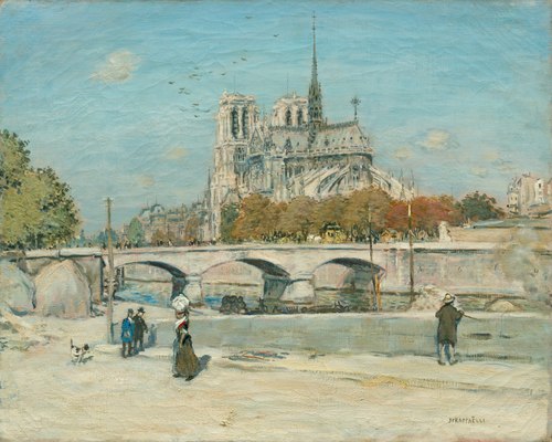 Notre-Dame vu du quai de la Tournelle, 1899, Jean-François Raffaëlli
