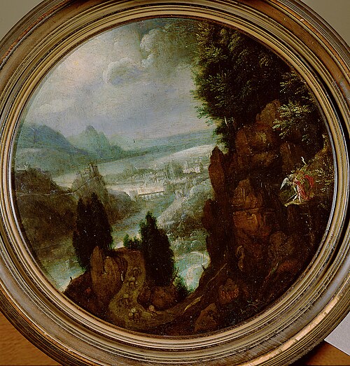 Landschaft mit Tobias und dem Erzengel Raphael auf Wanderschaft, 1592, Jacob Savery