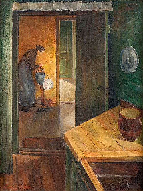 The green Kitchen, 1920, Henrik Nielsen