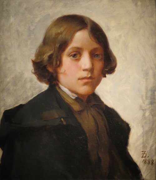 Boy Wearing Cloak, 1888, Frank Duveneck