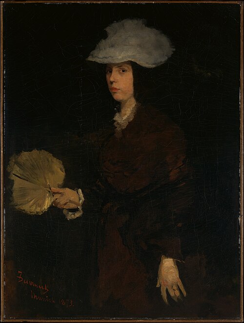 Lady with Fan, 1873, Frank Duveneck