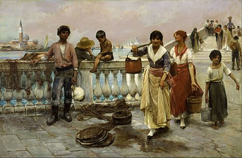 Water Carriers, Venice, 1884, Frank Duveneck