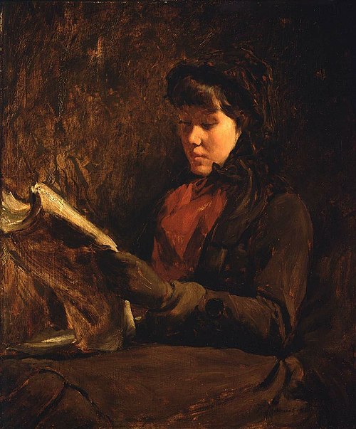 A Girl Reading, 1870, Frank Duveneck