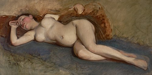 Reclining Nude, 1892, Frank Duveneck