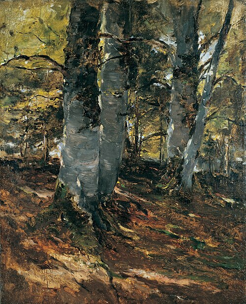 Beechwoods at Polling, Bavaria, 1876, Frank Duveneck