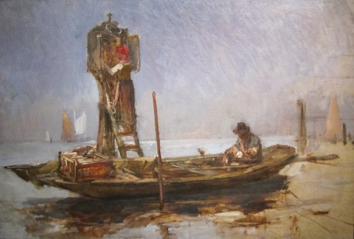 Venetian Shrine, Sketch, 1885, Frank Duveneck