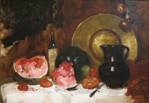 Still Life with Watermelon, 1878, Frank Duveneck