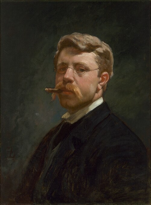 Frank Duveneck Self-Portrait, 1890, Frank Duveneck