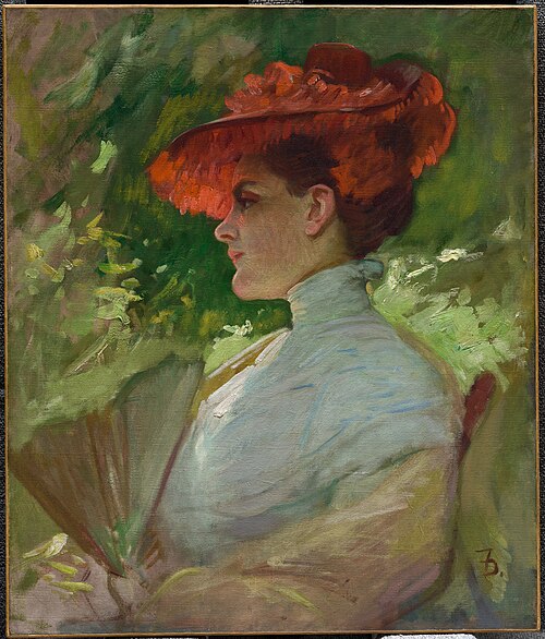 Lady with a Red Hat (Portrait of Maggie Wilson), 1904, Frank Duveneck
