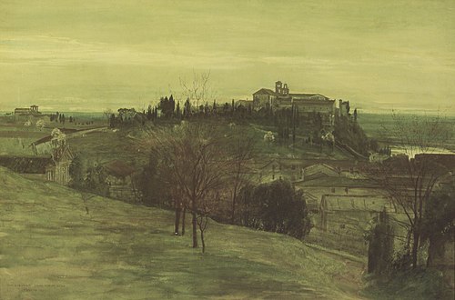 The Aventine from the Palatine, 1873, Walter Crane