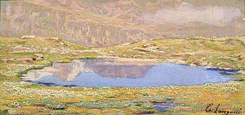 Alpine lake, 1932, Emilio Longoni