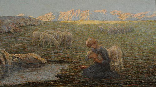 La oveja enferma, 1902, Emilio Longoni