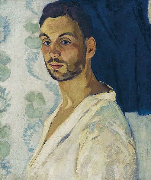 Автопортрет автора на синем фоне, 1909, Robert Falk