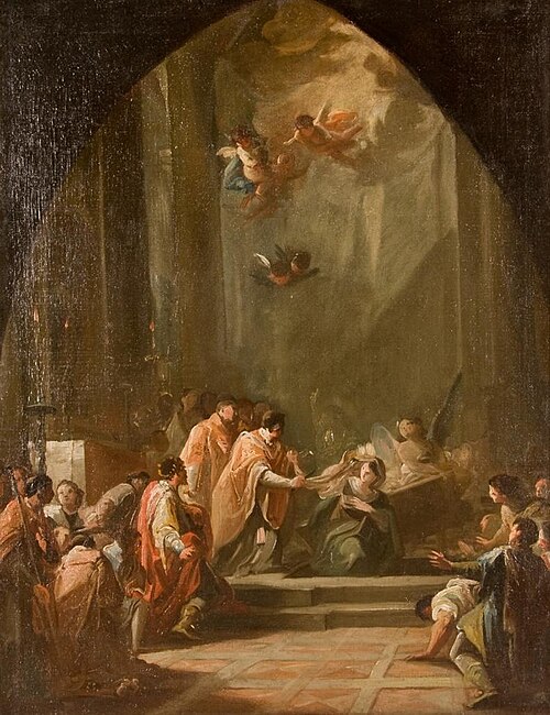 Aparición de Santa Leocadia a San Ildefonso, 1776, Mariano Salvador Maella