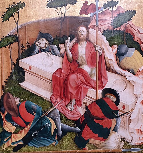 Wing of the Wurzacher Altar: Resurrection of Jesus Christ, 1437, Hans Multscher