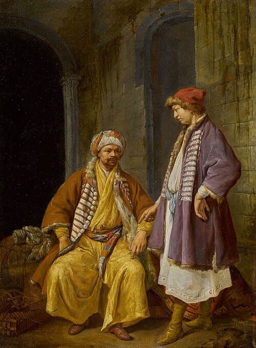 Two Levant traders in conversation, 1660, Jacob Toorenvliet