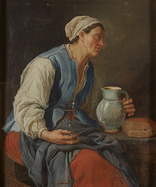Old Woman with a Glass, , Jacob Toorenvliet