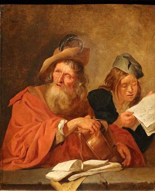 Hurdy-gurdy player, 1678, Jacob Toorenvliet