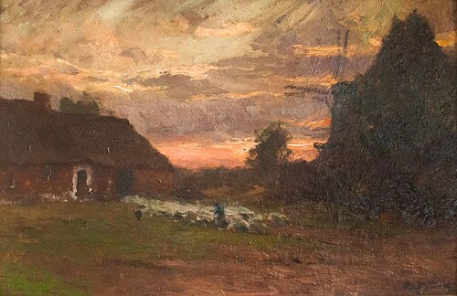 De boerestraat te Mol-Sluis, , Franz Courtens