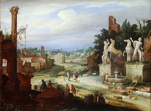 Paysage italien., 1615, Guilliam van Nieulandt (II)