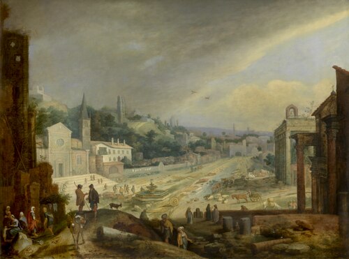 A View on the Campo Vaccino in Rome, 1611, Guilliam van Nieulandt (II)