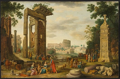 Roman Ruins and the Monument of Igel, 1628, Guilliam van Nieulandt (II)