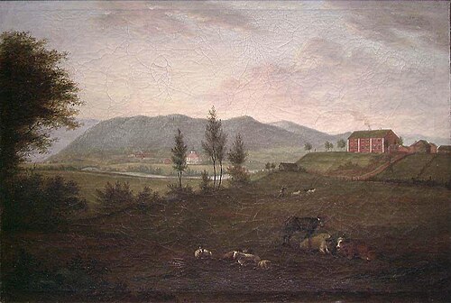 View of Støren Church and Parsonage, 1823, Jacob Petersen