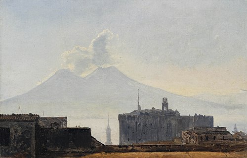 Vue de Naples avec le Vésuve, 1825, Léopold Robert