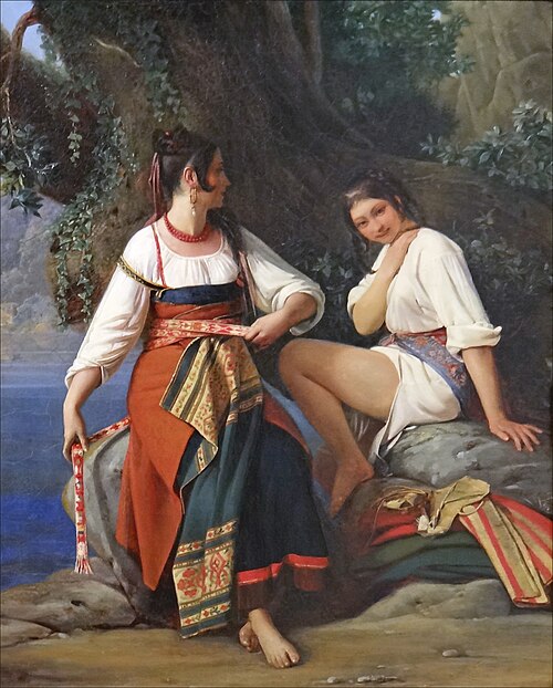 Deux baigneuses, costume de Saint-Donatien, 1827, Léopold Robert