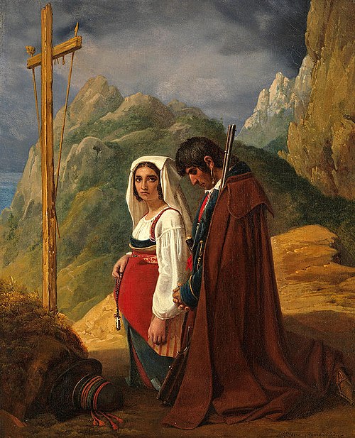 Brigand et sa femme en prière, 1824, Léopold Robert