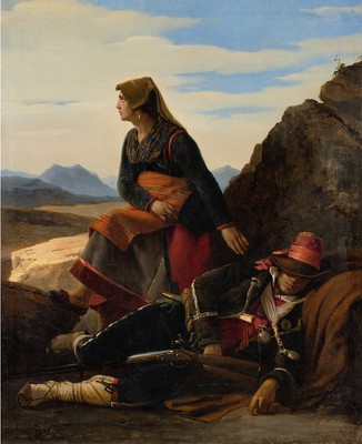 The sleeping robber (b), 1821, Léopold Robert
