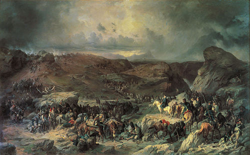 Suvorov Crossing St Gotthard Pass on 13 September 1799, , Alexander von Kotzebue