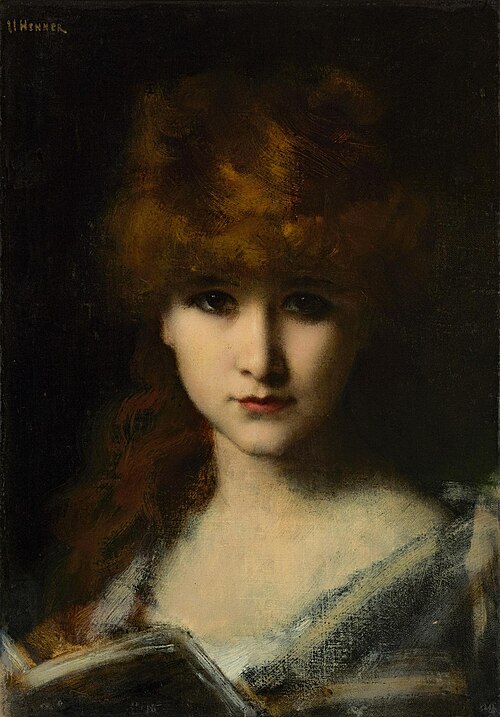 Jeune fille au livre, , Jean-Jacques Henner