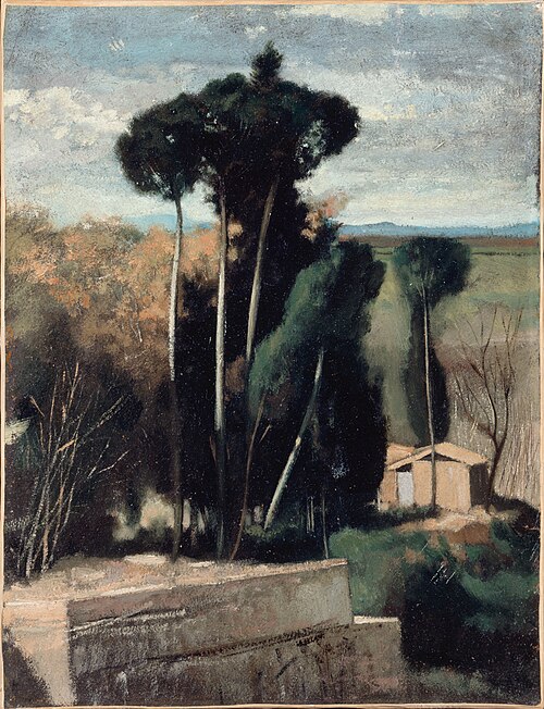 Paysage d'Italie. Pins parasols, 1859, Jean-Jacques Henner