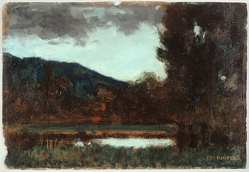 Paysage d'Alsace, crépuscule, 1883, Jean-Jacques Henner