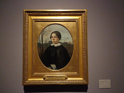 Portrait de jeune fille alsacienne, 1847, Jean-Jacques Henner