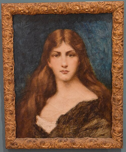 Tête de jeune fille aux cheveux roux, 1871, Jean-Jacques Henner