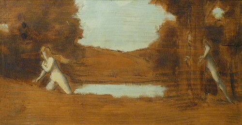 Nymphe surprise au bain, 1884, Jean-Jacques Henner