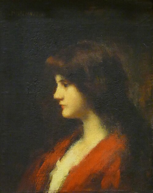 Tête de femme, profil, , Jean-Jacques Henner