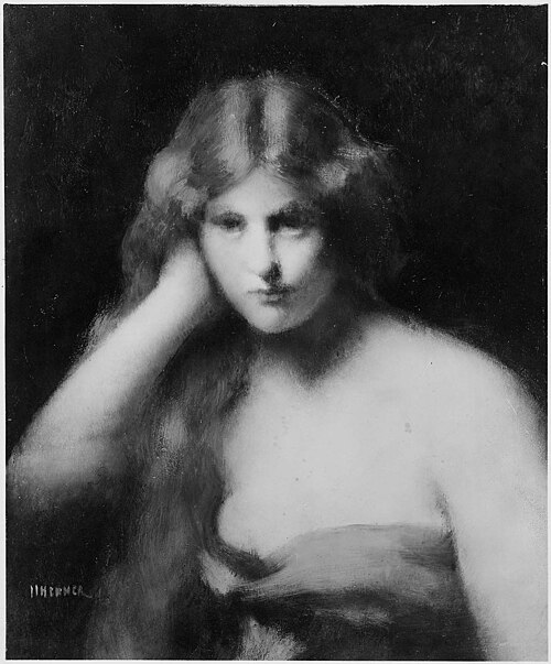 Young Woman with Brown Hair, , Jean-Jacques Henner