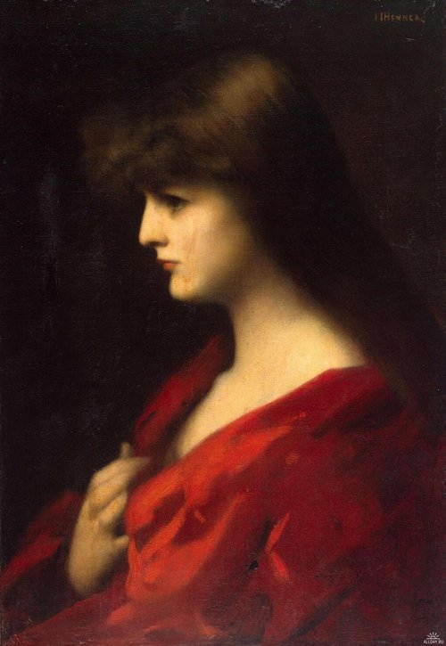Étude de femme en rouge, 1892, Jean-Jacques Henner