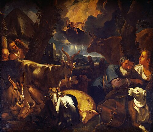 Annuncio ai pastori, 1700, Pieter Mulier le Jeune