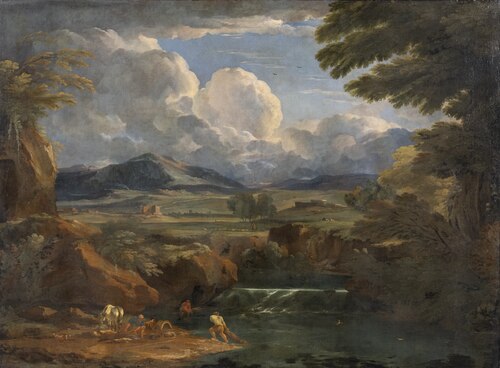 Italian Landscape with River, 1690, Pieter Mulier le Jeune