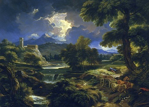 Paysage avec une tempête., 1700, Pieter Mulier le Jeune