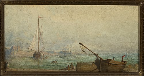 View of the Avignon port, 1842, Teofil Kwiatkowski