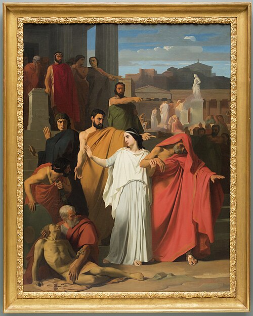 Oedipus Going into Exile from Thebes, 1843, Henri Augustin Gambard