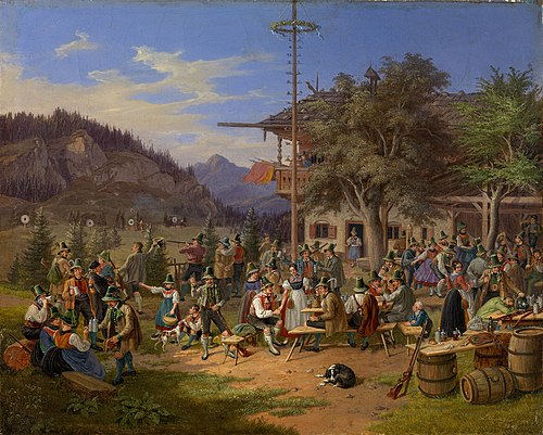 Tyrolean Festival, 1845, Lorenzo Quaglio the Younger