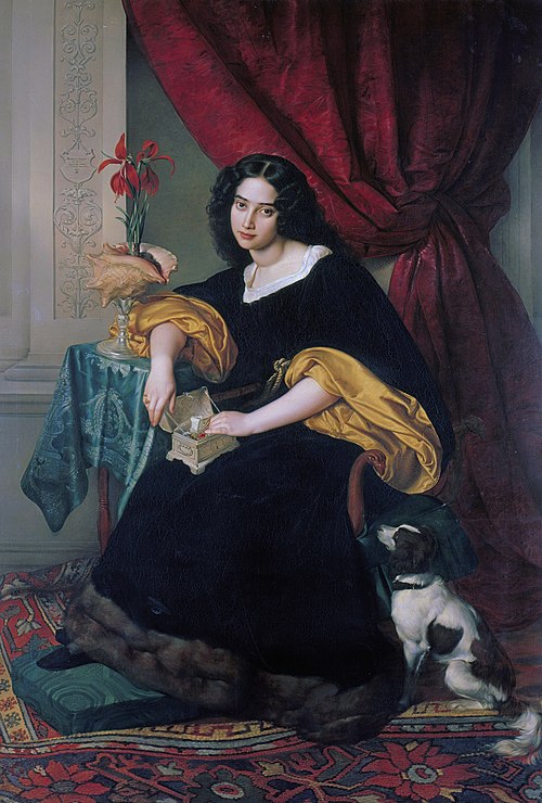 Pauline Hübner, née Bendemann, 1829, Julius Hübner